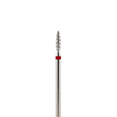 Fresa/Broca de diamante, forma de llama roja 1.8 T sin punta